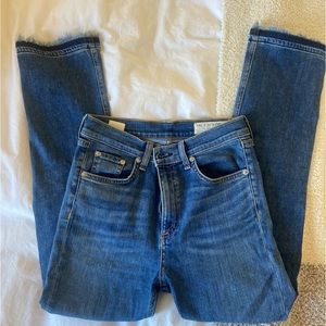 Rag & Bone Cropped Fringe Jeans